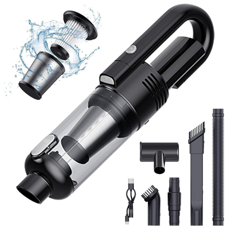 Car Wireless Vacuum Cleaner Household Handheld Cordless Large Suction Multifunctional Vacuum Cleaner Portable Cross-Border English