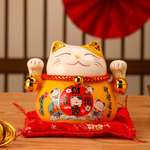 Lucky Cat Creative Ceramic Home Decor Small Lucky Cat Money Bank Savings Bank Car Decor Bookshelf Ornament