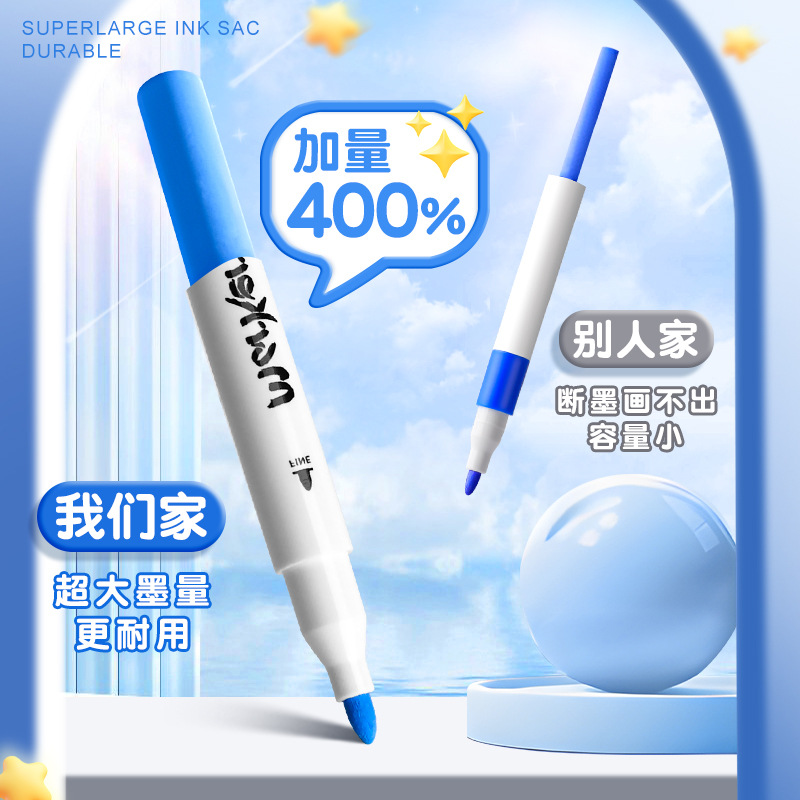 Marcador de acrílico opaco color plegable color niños lavable 48 color estudiantes de escuela primaria de arte jardín de infantes acrílico doble cabeza