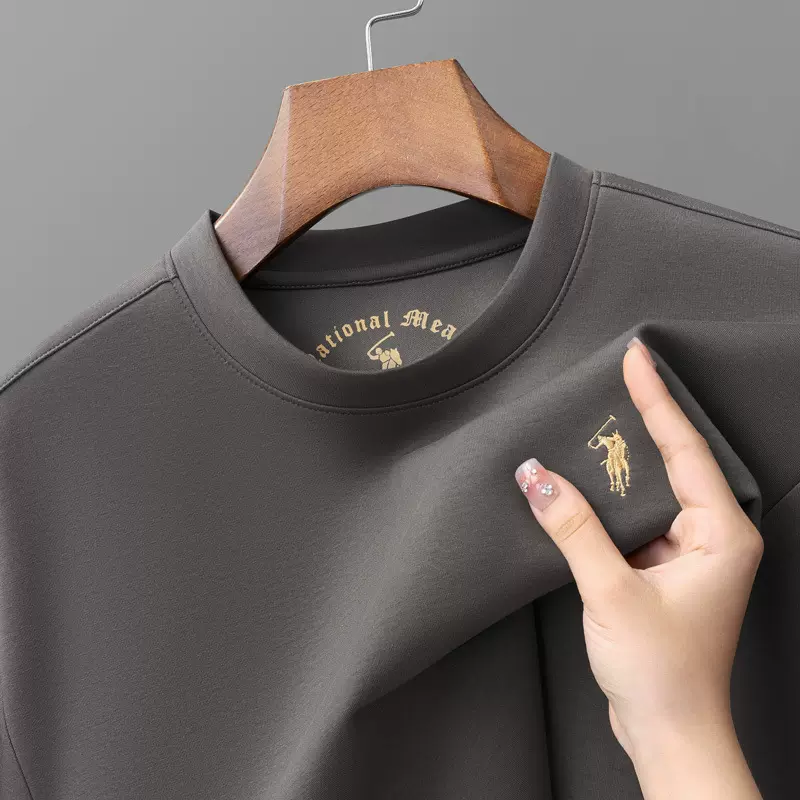 保罗正品春秋季长袖T恤中青年男士圆领休闲运动打底衫套头卫衣男t