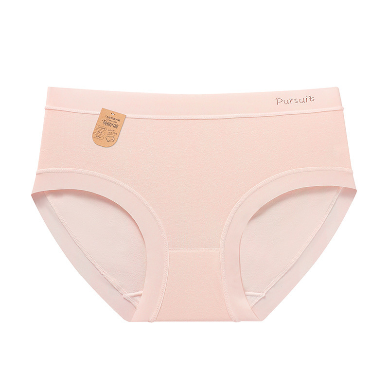 Ropa interior de algodón para bebés de clase A minimalista, ropa interior de algodón para mujer, cintura media, ropa interior cómoda para la cadera, entrepierna de algodón de algodón de algodón para mujer 7a antibacteriano image 6