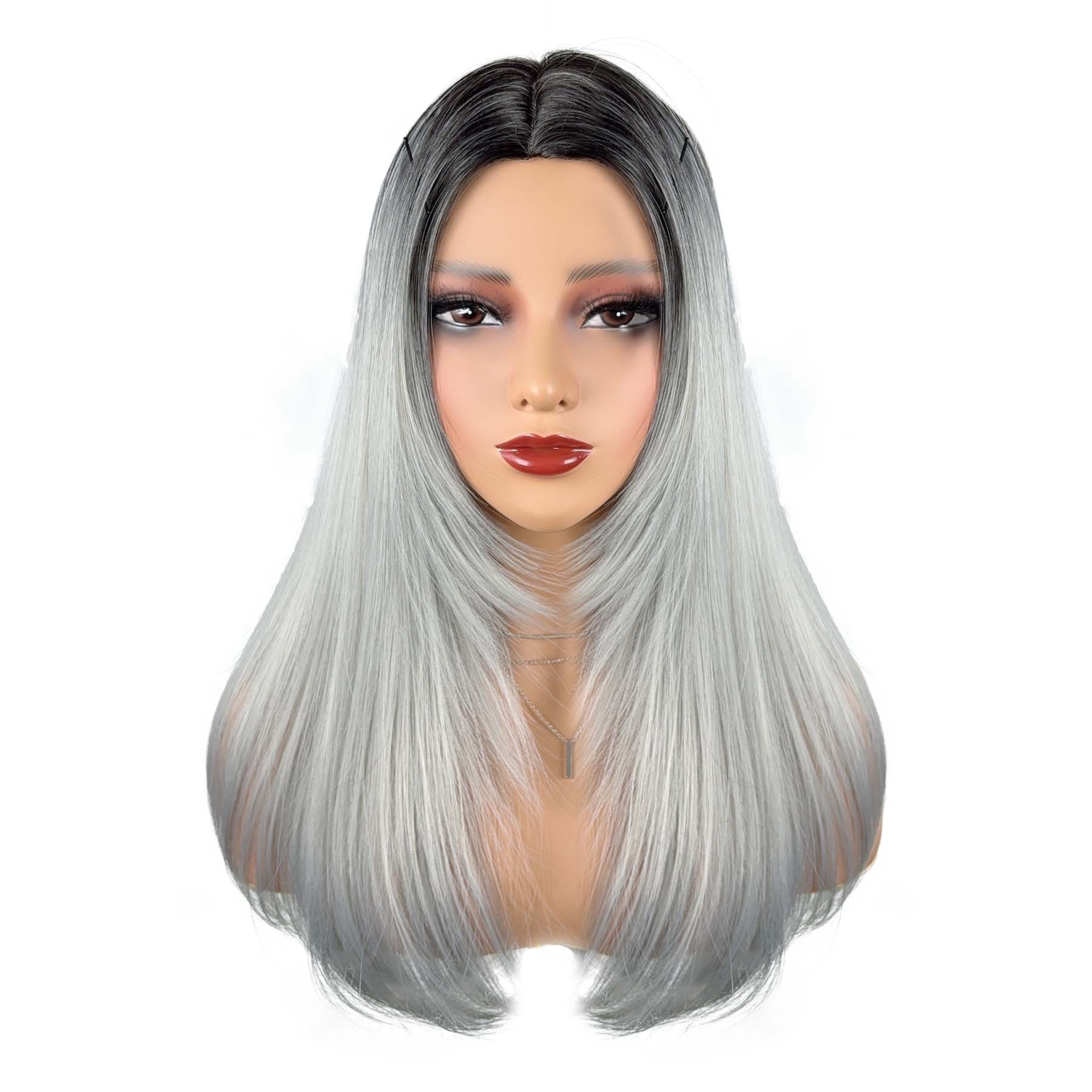 Transfronterizos Europeos y estadounidenses de moda damas divididos teñidos parcas de pelo largo micro rizado parcas de pelo