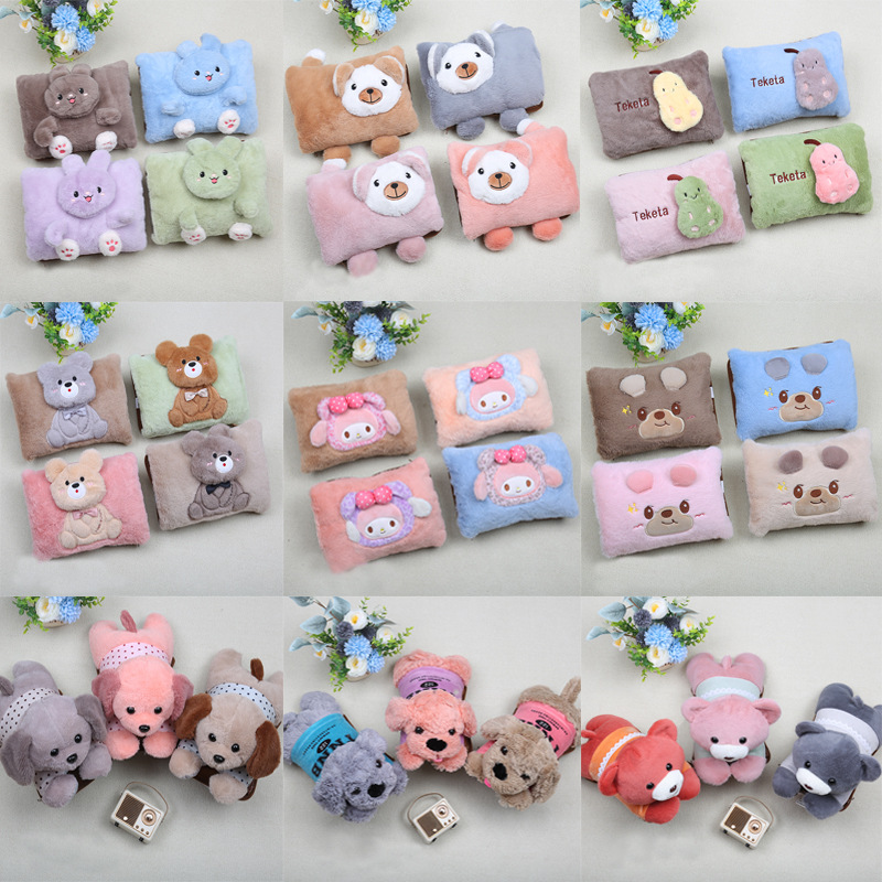 电热水袋充电款防爆加热自动断电暖手宝卡通毛绒玩具可拆洗暖水袋