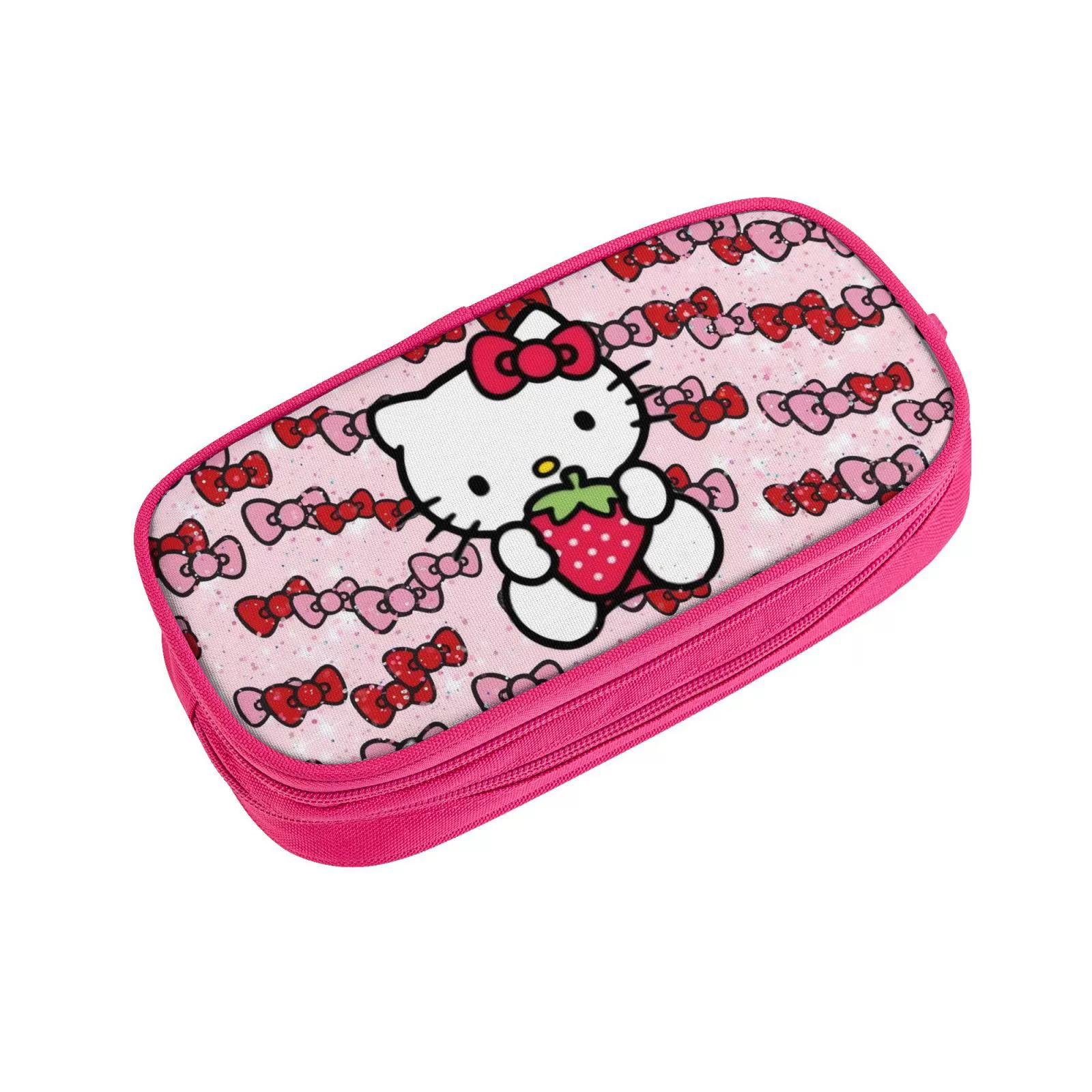 Hello Kitty, фуксия двухслойный мультяшный пенал для начальной школы, новая коллекция, начальная и средняя школа