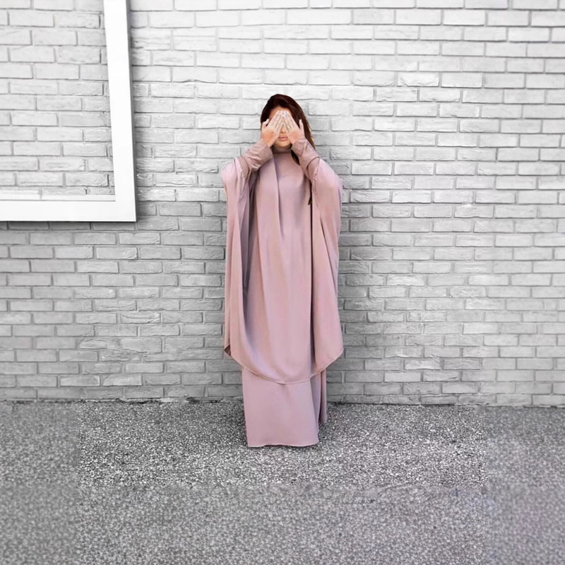 2025Abaya Cross-Border Tiktok New Fashion Women's Dress Two-Piece Set Long Shirt Dress with a High-End Feel 2025Abaya Cross-Border Tiktok New Fashion Women's Dress Two-Piece Set Long Shirt Dress with a High-End Feel