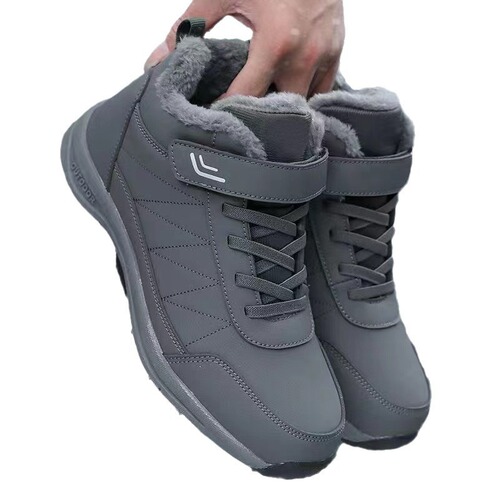 Mid-aged and elderly fitness shoes for autumn and winter with thermal lining, round head with cotton padding, in stock, warm and thick, cross-border foreign trade shoes for men