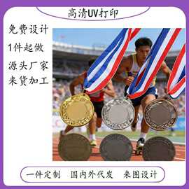 个性化印刷金属奖牌运动会比赛纪念挂牌现货空白奖章可印喜欢图片