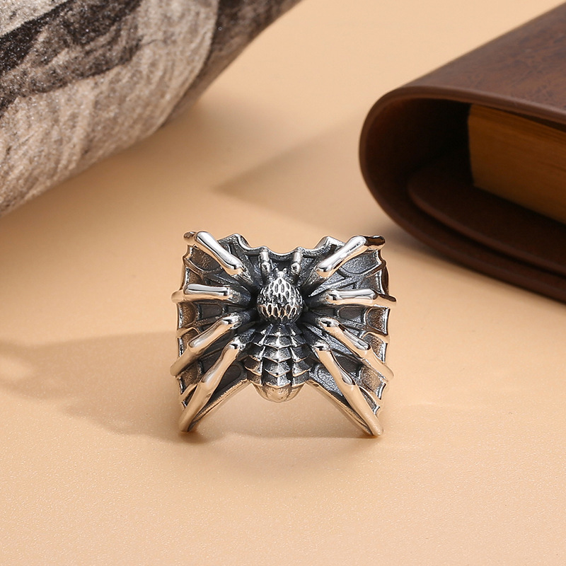 Men's Gender Hip-Hop Retro Spider Alloy Plating Halloween Men's Rings