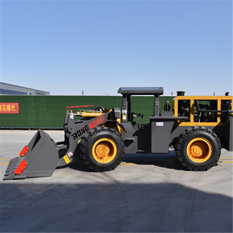 井下四驱柴油装载机狭窄巷道矿井隧道专用可侧翻卸料装载机