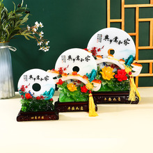 家和万事兴仿玉工艺品豪华装饰客厅玄关办公玉白菜摆件招财摆件