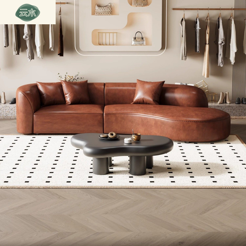 Modern Simple Curved Sofa Living Room Balcony Special-Shaped Sofa Apartment Rest Area Beauty Salon Clothing Store Sofa