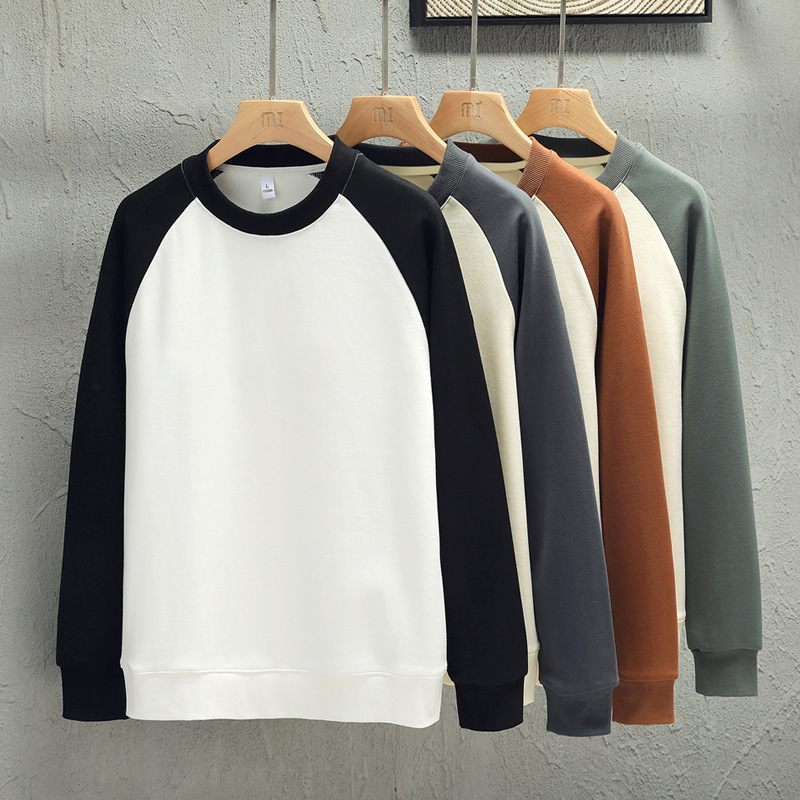 Marchio di tendenza da uomo girocollo primavera e autunno nuova felpa con cappuccio casual ampia con maniche lunghe e fondo in alto_voghion.com