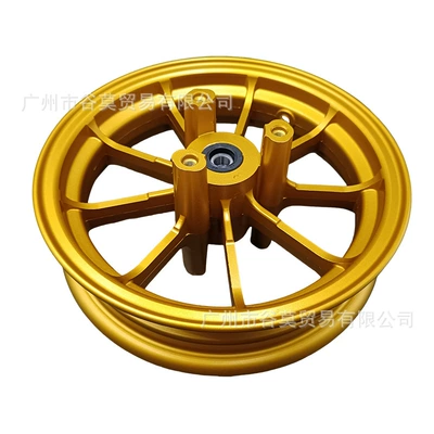 Motorcycle wheel hub for Model 9, 7.0 Hole Spacing - 10inch-double-disc-gold