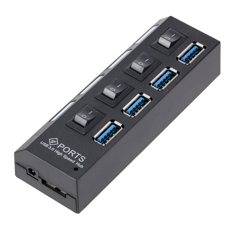 Usb3.0Hub Hub USB High-Speed Expansion 4 Ports with Independent Switch One to Four Docking Station USB Splitter