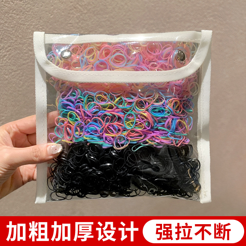 Color correa de goma desechable para mujeres de alta altura elástica funda de cuero duradera para niños cabello de cabello cuerdas de cabeza no lastimar cabello