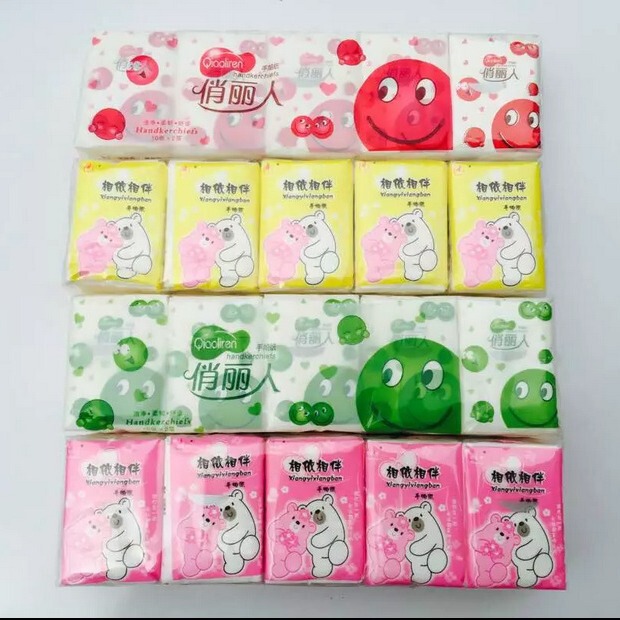 7 pieces 13g pure wood pulp handkerchief paper wholesale facial tissue tissue tissue napkin tissue handkerchief manufacturer