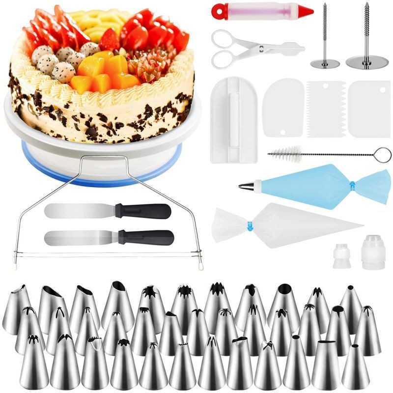 Set de repostería profesional 137 piezas, con base giratoria, boquillas y cortadores, venta por mayor image 10