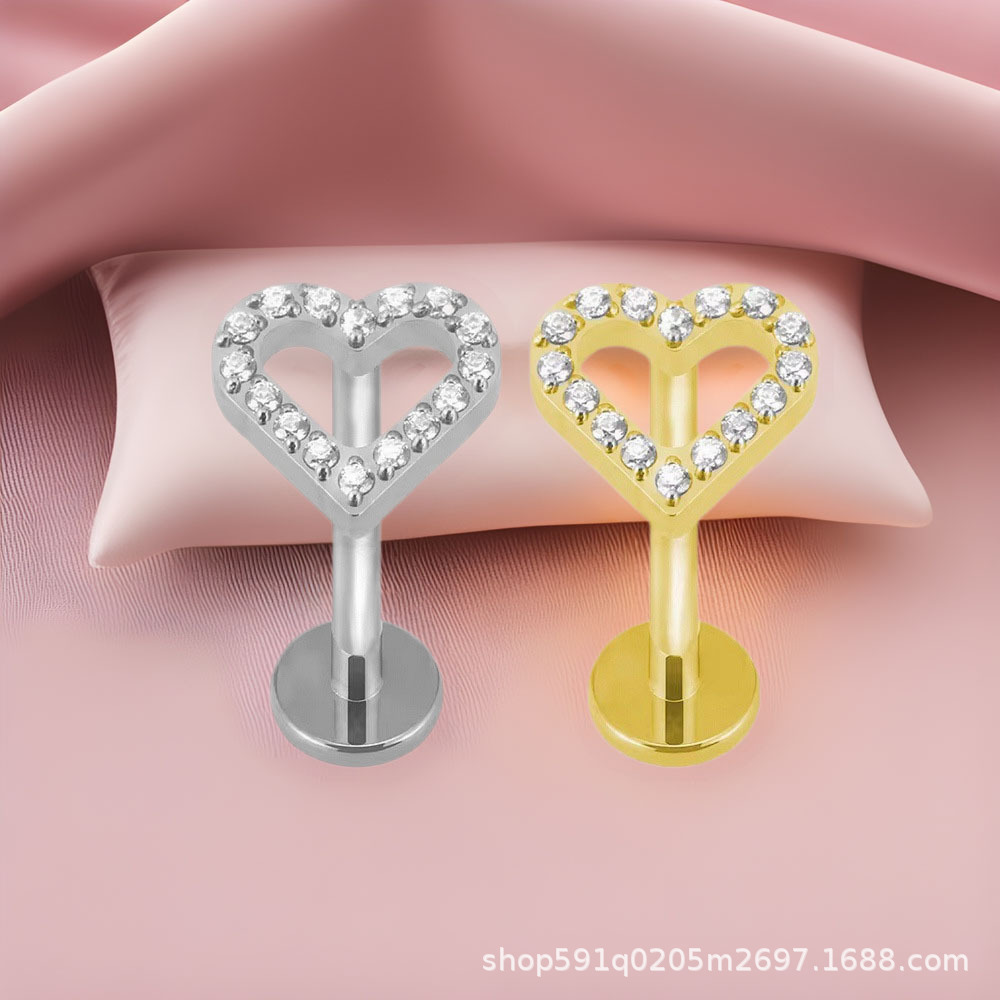 Pointed titanium steel lip stud product view