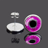 Silver glossy universal earrings suitable for men and women, European style, suitable for import