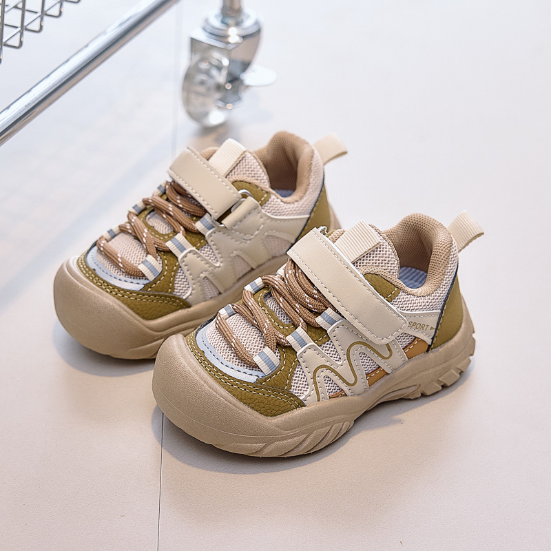 2025 otoño mesh transpirable niños zapatos deportivos al aire libre para bebés varones con suela suave antipatada zapatos casuales para niños pequeños zapatos de correr cómodos