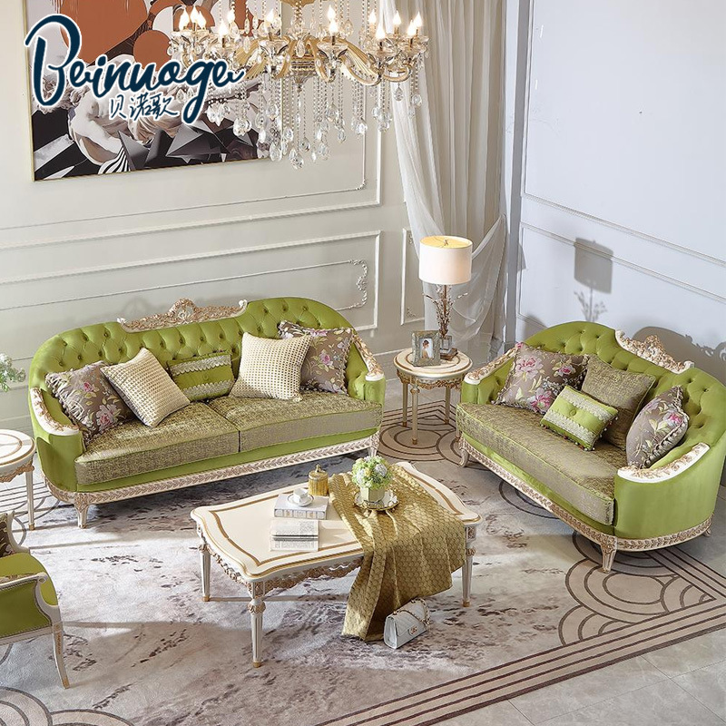 Benoguo Palace French Retro Fabric Sofa Luxury European Villa Living Room Three-Seat Sofa Combination Factory