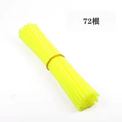 Motorcycle Handle Cover: wheel hub spokes decorative tube - light-yellow-72-pieces