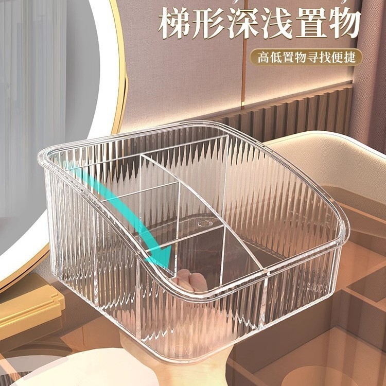 化粧品収納ボックスデスクトップスキンケア製品収納ボックスドレッシングテーブル化粧ブラシ口紅収納ラック5グリッド収納ラック|undefined