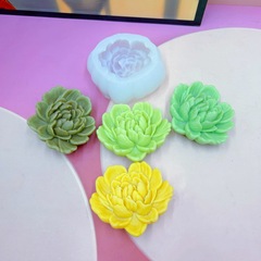 牡丹の花のシリカゲルの鋳型DIYの花の香薫のろうそくの石膏の家庭の置物のケーキの焙煎の装飾の鋳型