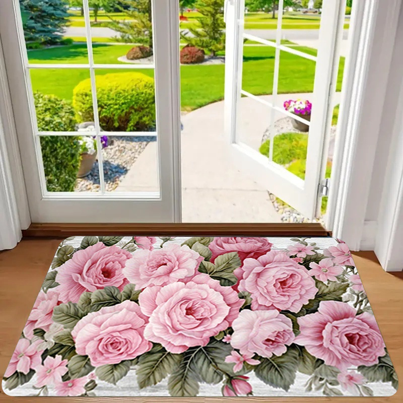 Alfombra de franela estampada, estilo playa, antideslizante, resistente a la suciedad, resistente al desgaste, alfombra para la entrada, dropshipping transfronterizo Y2.