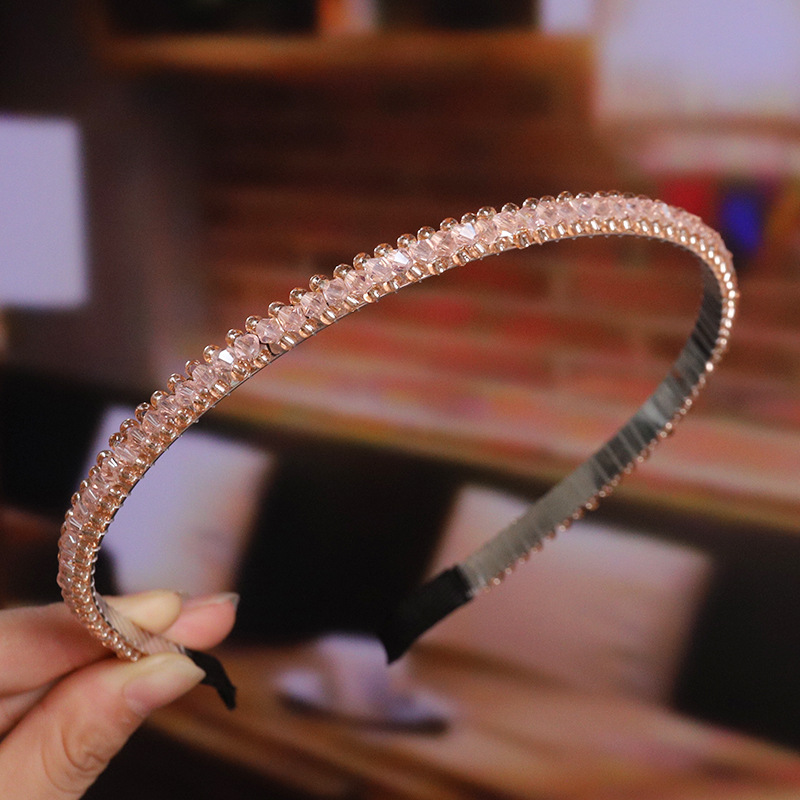 Artificial Crystal Inlay Material Daily Occasion Retro Colorful Rhinestone Artificial Crystal Hair Band