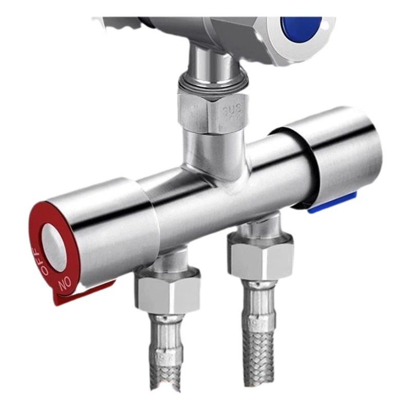 Смеситель для стиральной машины из нержавеющей стали 304, шунтирующий одноходовый двухходовой смеситель с двойным выходом для воды, свободный Соединительный переходник