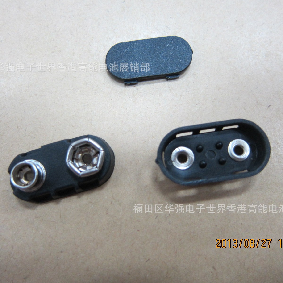 9V电池扣胶壳 9V电池头 铆钉正负极4件套 9V电池扣胶壳配件五金件