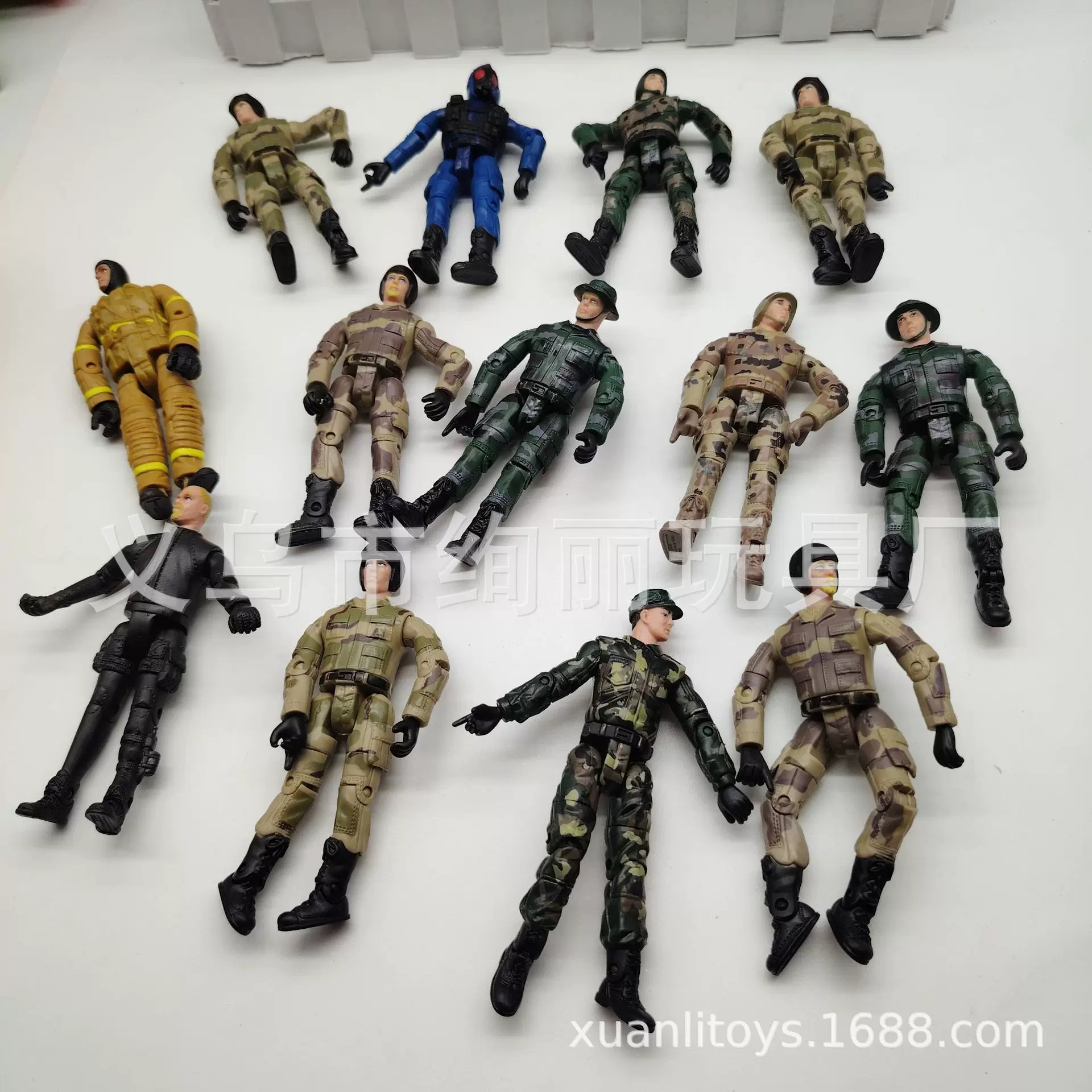新款 兵人公仔 手办 军事兵人士兵模型玩具  多关节可动人偶 跨境