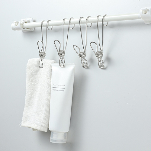 6 storage clips wholesale universal hanging stainless steel multifunctional clothes windproof clothes drying tie clip