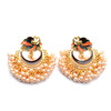 Ethnic fashionable retro earrings from pearl, simple and elegant design, ethnic style, European style, India