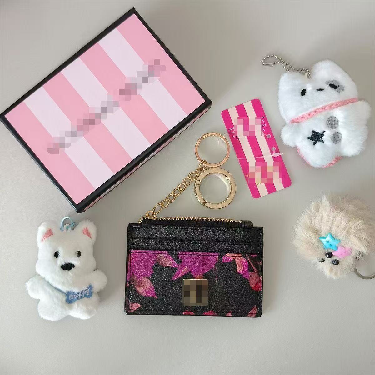 【Regalo 520】Cartera pequeña para mujer, estilo corto, monedero ultrafino, tarjetero para estudiantes, estuche sencillo para tarjetas.