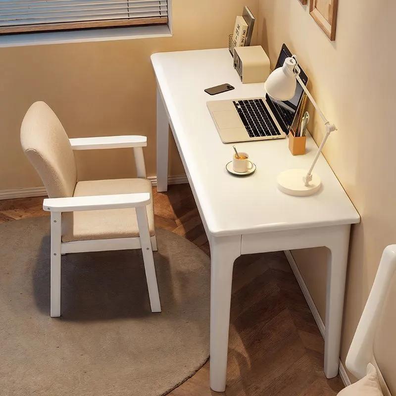 All Solid Wood Narrow Desk Bedroom Primary and Secondary School Student Writing Desk Home Desk with Drawer Living Room Adult Computer Desk