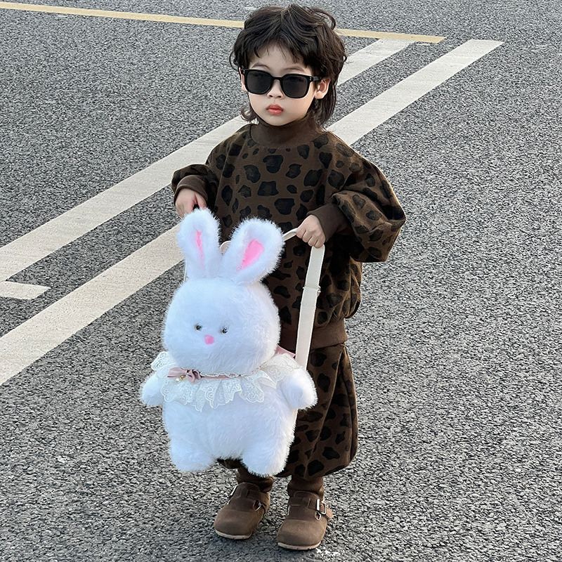 Bonito oso, mochila para niños y niñas, muñeca, conejo bebé, mochila pequeña, 2024 nuevo bolso de peluche para niños