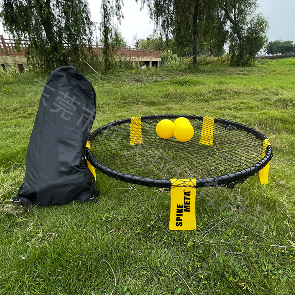 Juego de Spikeball para playa o jardín, set de vóley portátil de ABS+PP de alta calidad