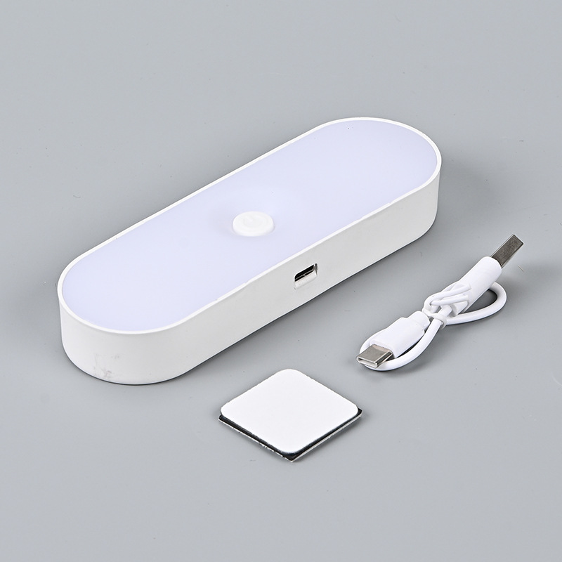 Botón oval acrílico de dos colores lámpara de noche magnética larga duración sala de estar dormitorio pasillo lámpara de noche