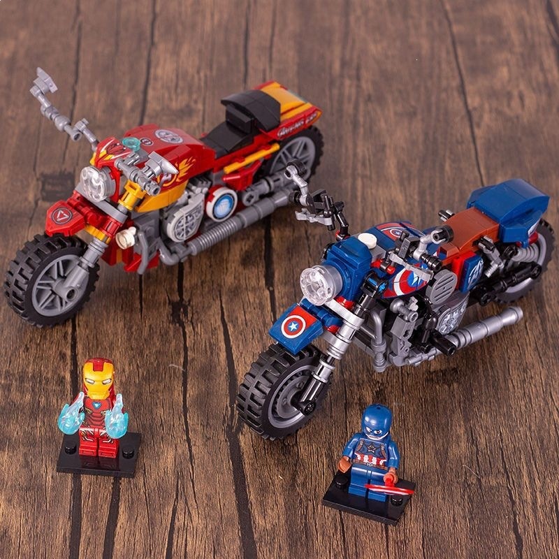 Captain America + Steel Avengers Motorcycle Two Boxes