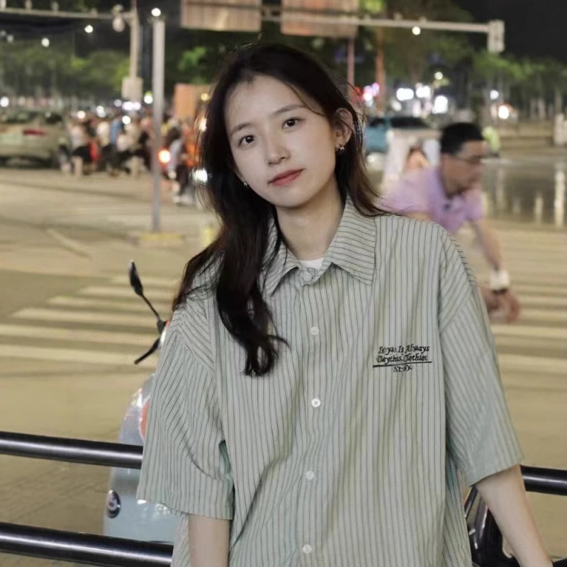 Striped Short-sleeved Shirt for Female Students Summer Japanese Style Trendy Brand Loose Retro Stacked Casual Tooling Embroidered Shirt Trendy Striped Short-sleeved Shirt for Female Students Summer Japanese Style Trendy Brand Loose Retro Stacked Casual Tooling Embroidered Shirt Trendy