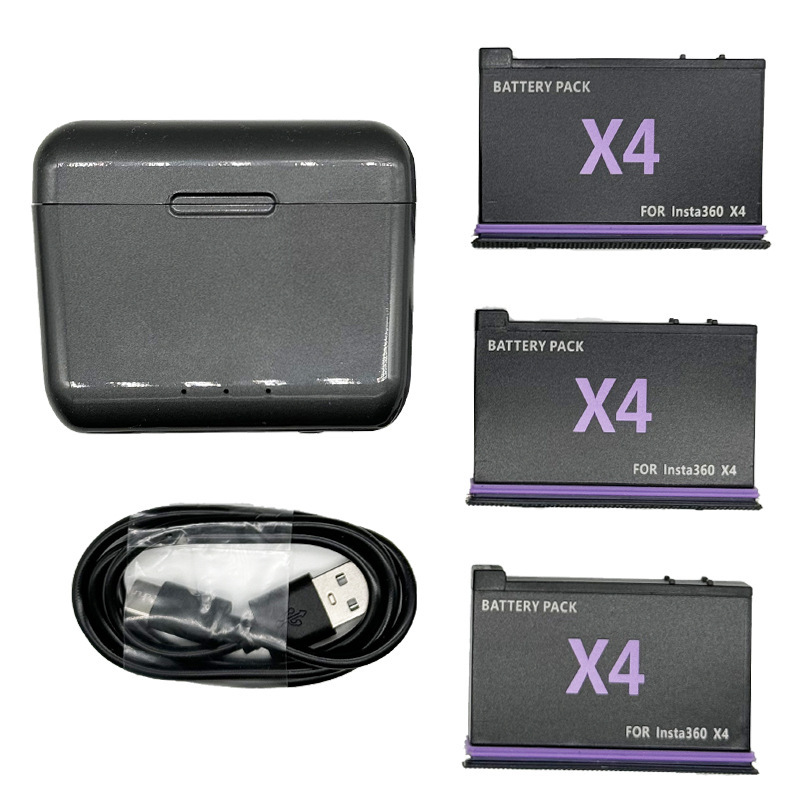 Applicable to Yingshi insta360 x4 battery charger suit three-charging warehouse double-charging warehouse fast-charging suit seat charging
