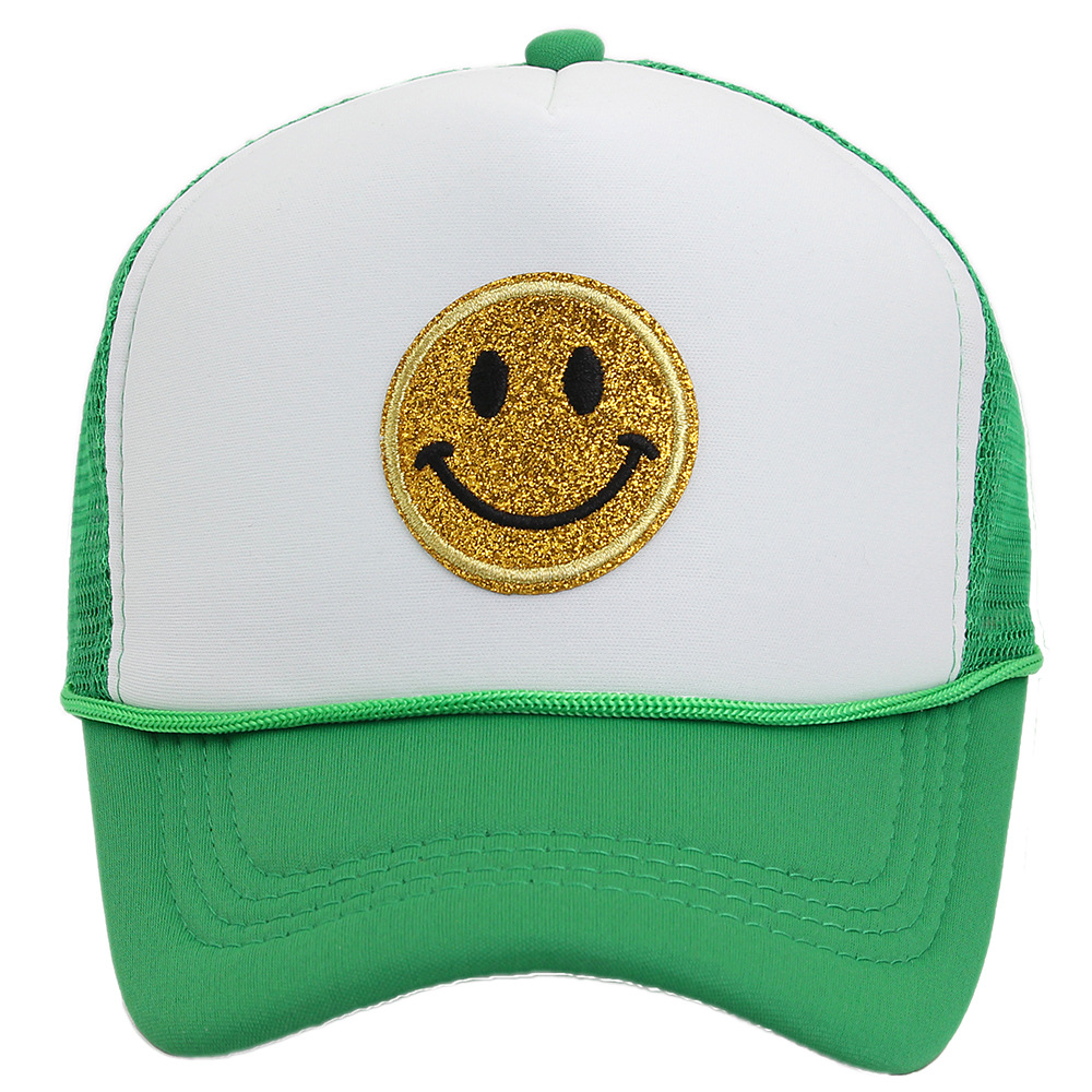 Mujeres Moda Cara Sonriente Aleros Curvos Gorra De Beisbol display picture 3