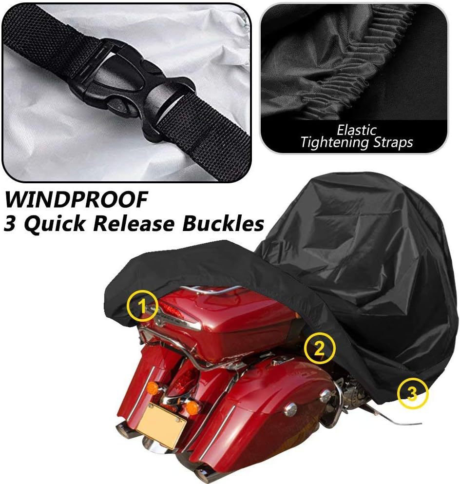 Cross-Border 210D Oxford Cloth/190T Polyester Motorcycle Cover Motorcycle Cover Garment Motorcycle Cover Protective Cover