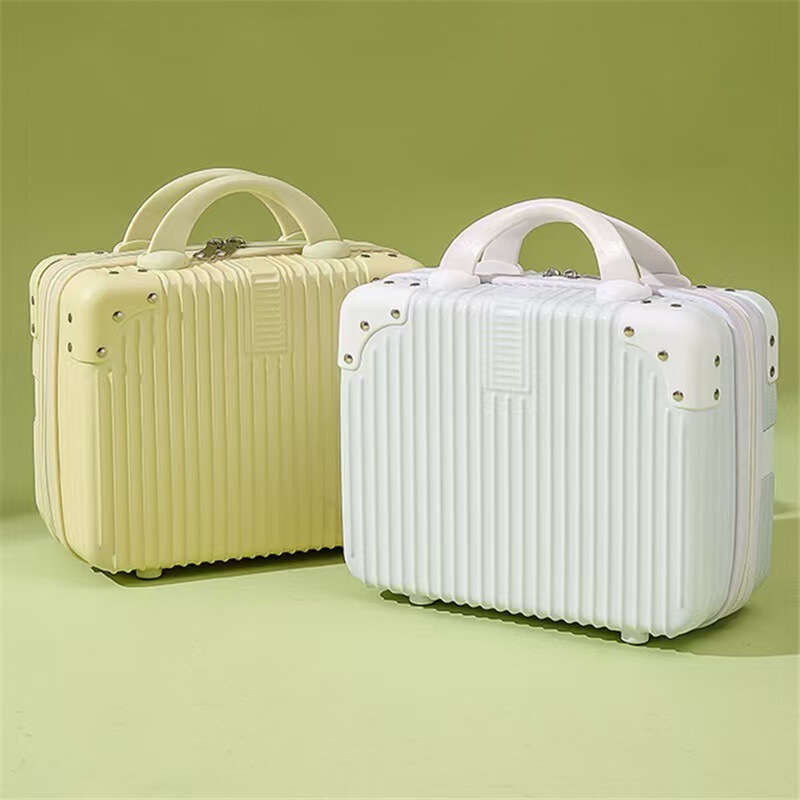 Vintage Suitcase 14 inch Cosmetic Case Small Suitcase Mini Accompanying Gift Small Lightweight Password Box Travel Case Vintage Suitcase 14 inch Cosmetic Case Small Suitcase Mini Accompanying Gift Small Lightweight Password Box Travel Case