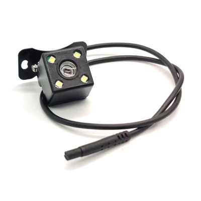 4LED reversing rear view camera night vision universal 170 ° wide angle external CCD HD car night vision camera (Vehicle camera) - 4-pin-rear-pull-bare-metal