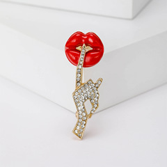 胸針嘴唇可愛日系ins潮個性百搭女配飾簡約氣質毛衣大衣西裝裝飾