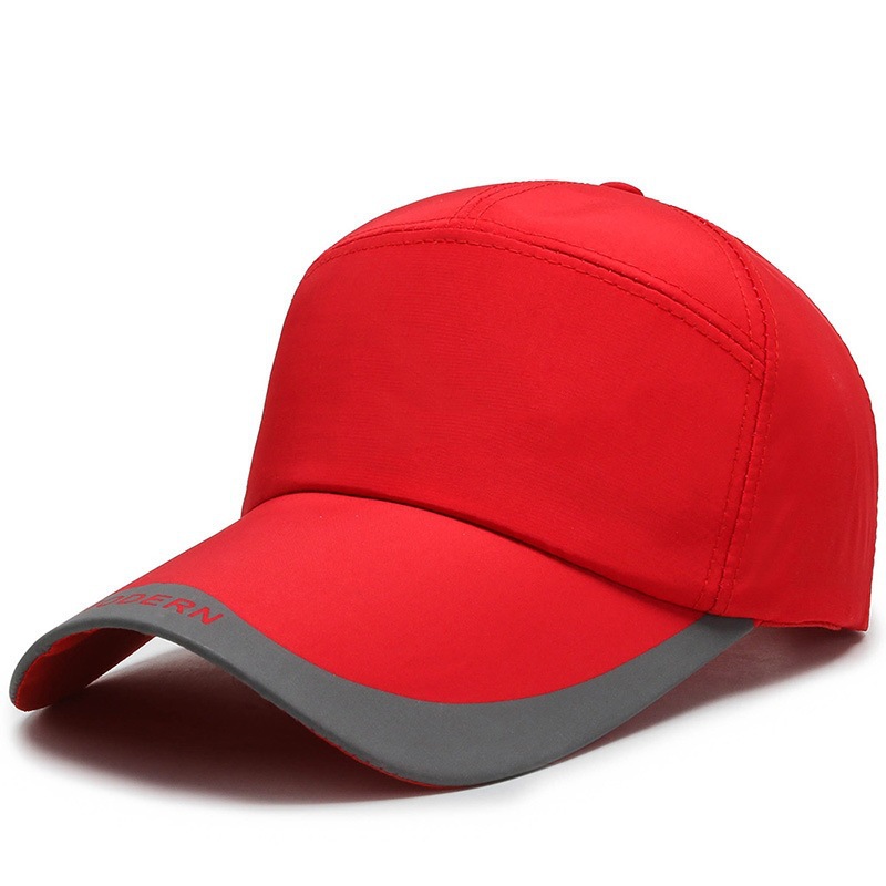 Herren Duckbill Simple Plain Baseball Anpassbare Werbekappe Erweiterte Krempe Outdoor Sonnenschutzhut_voghion.com
