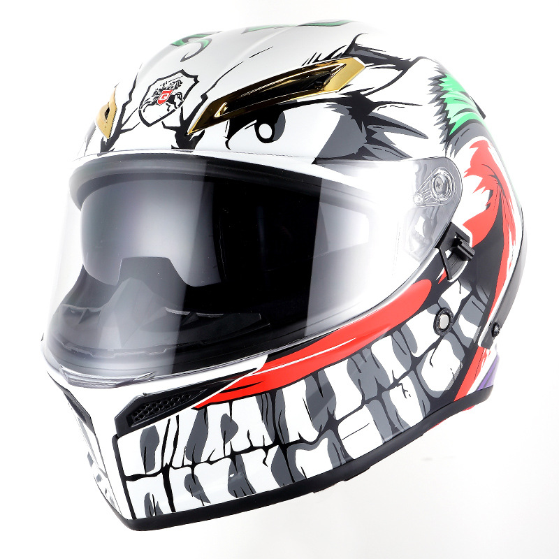 Casco de equitación motocicleta hombres cuatro estaciones universal doble lente grande cola casco Bluetooth motocicleta Caballero expuesto casco completo